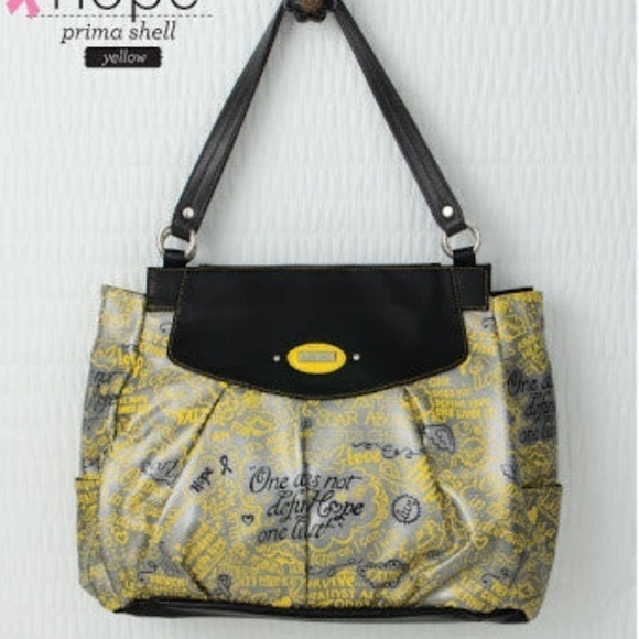 YELLOW Hope Prima Miche Purse SHELL ONLY Adjustable straps interchangeable exter - Picture 2 of 9